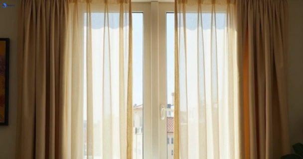 Dusty and dull curtains in alphington-vic before steam cleaning